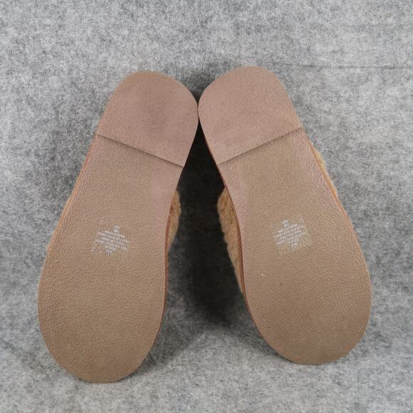 Easy Spirit Shoes Womens 9/10 Slippers Mule Slip On Faux Fur Comfort Casual Tan - Picture 8 of 11